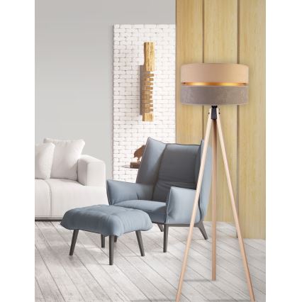 Duolla - Podna lampa DUO 1xE27/60W/230V pr. 44 cm bež/siva/bež