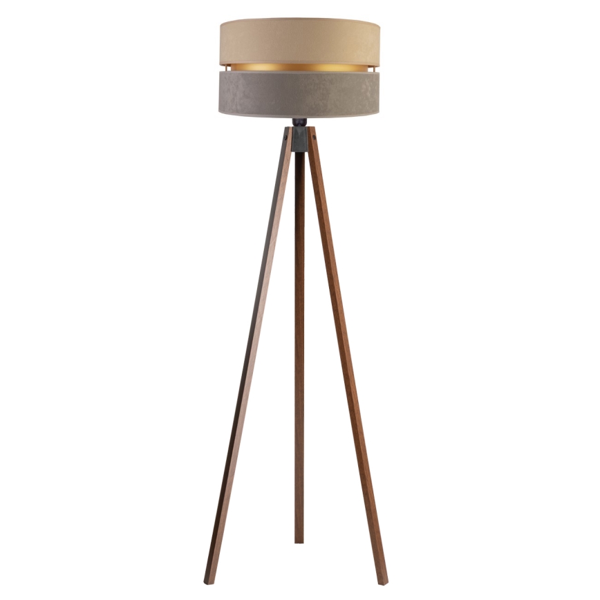 Duolla - Podna lampa DUO 1xE27/60W/230V pr. 44 cm bež/siva/wenge