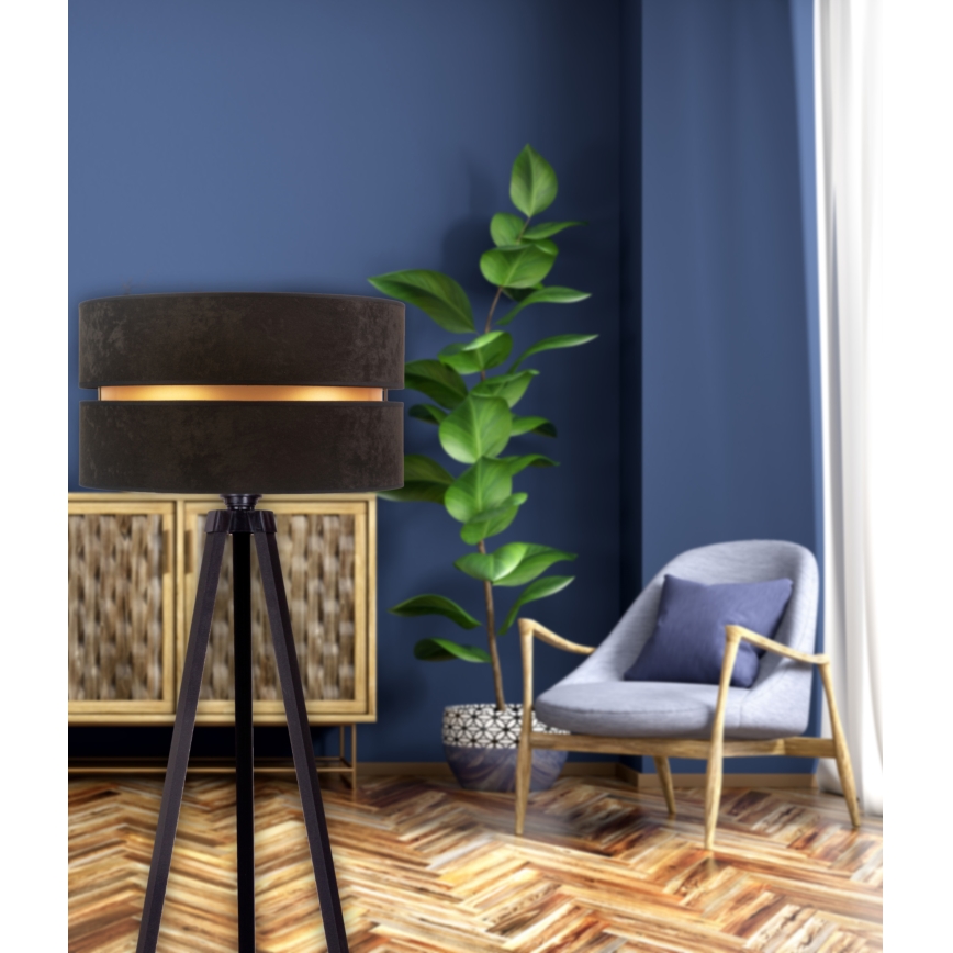 Duolla - Podna lampa DUO 1xE27/60W/230V pr. 44 cm crna/wenge