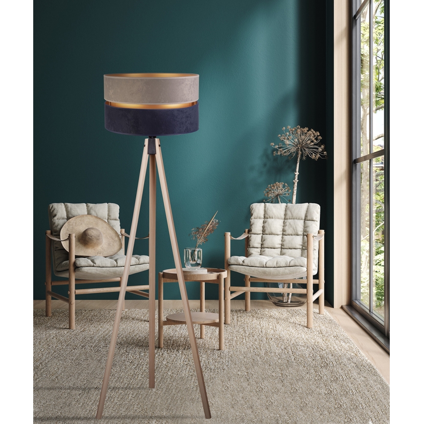 Duolla - Podna lampa DUO 1xE27/60W/230V pr. 44 cm siva/plava/bež