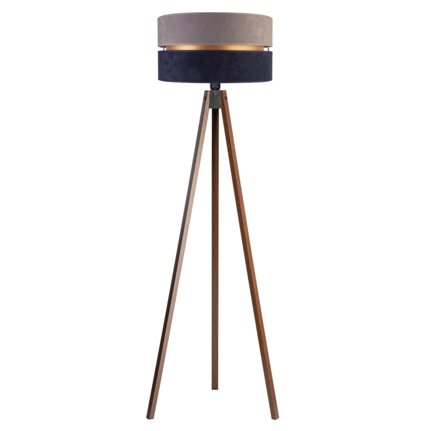 Duolla - Podna lampa DUO 1xE27/60W/230V pr. 44 cm siva/plava/wenge