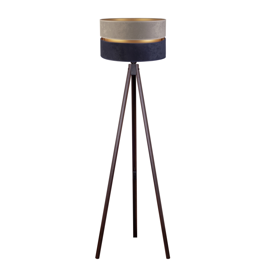 Duolla - Podna lampa DUO 1xE27/60W/230V pr. 44 cm siva/plava/wenge