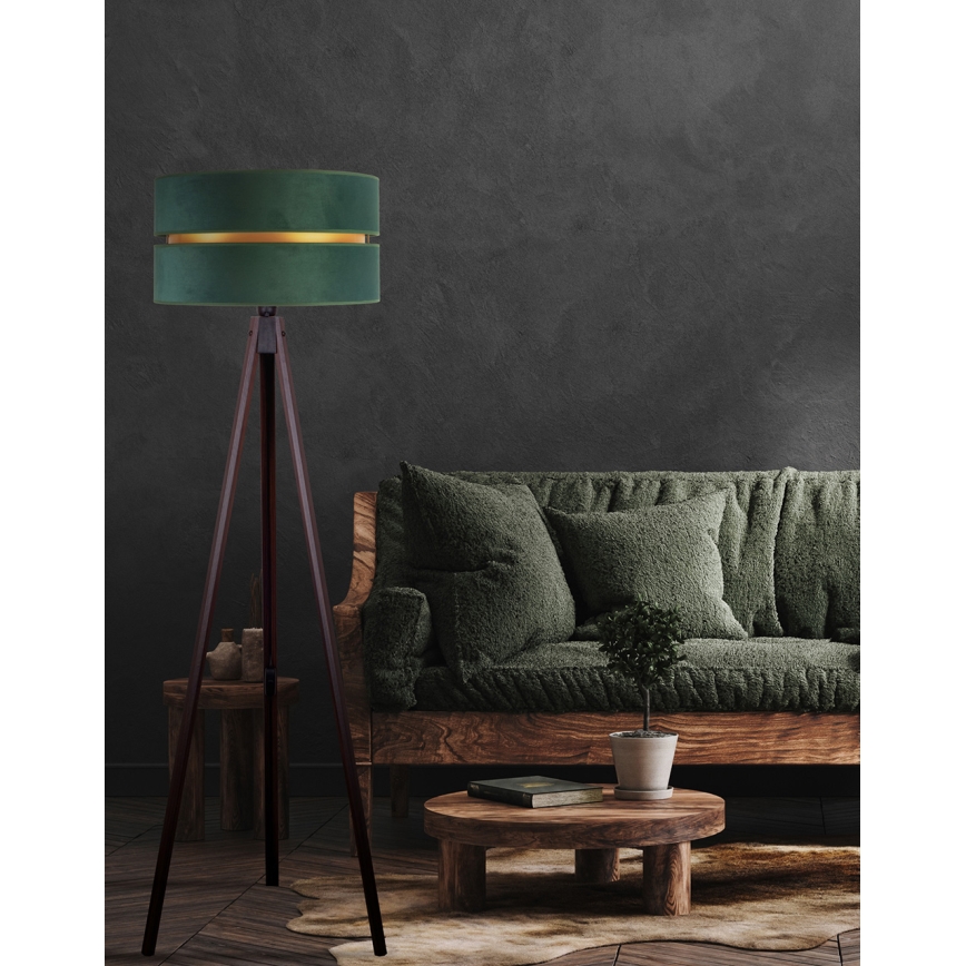 Duolla - Podna lampa DUO 1xE27/60W/230V pr. 44 cm zelena/wenge