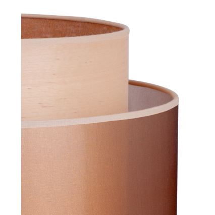 Duolla - Podna lampa WOOD BOHO 1xE27/15W/230V pr. 45 cm bakrena/smeđa/bež