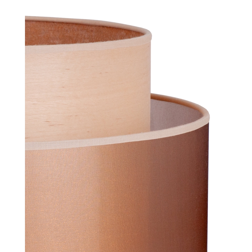 Duolla - Podna lampa WOOD BOHO 1xE27/15W/230V pr. 45 cm bakrena/smeđa/bež