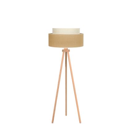Duolla - Podna lampa YUTE BOHO 1xE27/15W/230V pr. 45 cm smeđa/krem