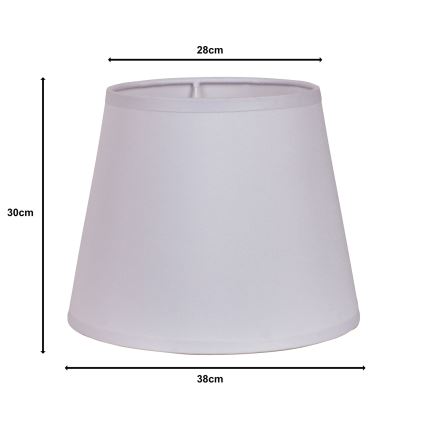 Duolla - Sjenilo za podnu lampu CLASSIC L E27 pr. 38 cm bijela