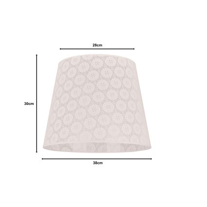Duolla - Sjenilo za podnu lampu CLASSIC L E27 pr. 38 cm bijela