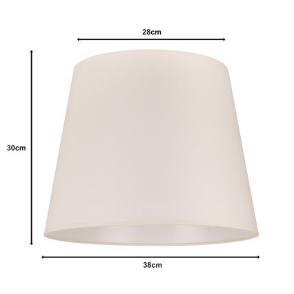 Duolla - Sjenilo za podnu lampu CLASSIC L E27 pr. 38 cm krem