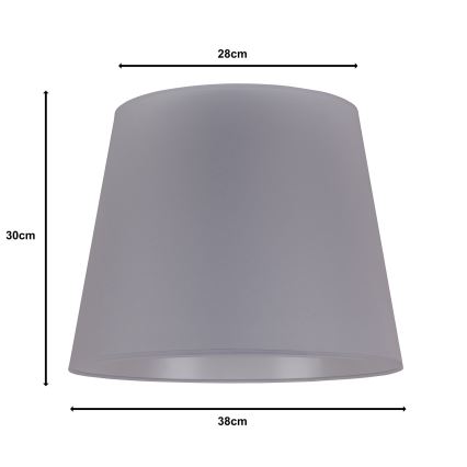 Duolla - Sjenilo za podnu lampu CLASSIC L E27 pr. 38 cm siva