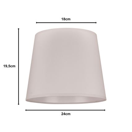 Duolla - Sjenilo za stolnu lampu CLASSIC M E27 pr. 24 cm bijela