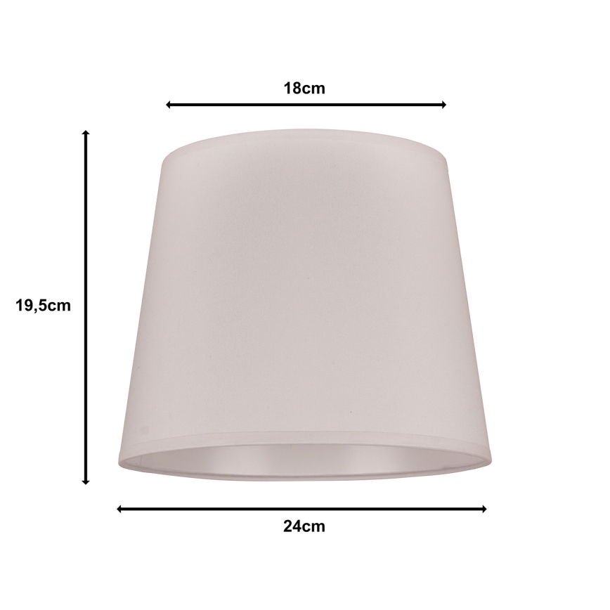 Duolla - Sjenilo za stolnu lampu CLASSIC M E27 pr. 24 cm bijela