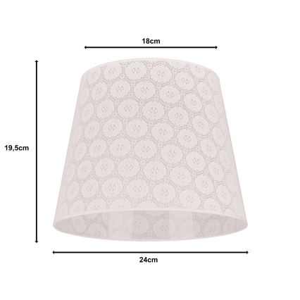 Duolla - Sjenilo za stolnu lampu CLASSIC M E27 pr. 24 cm bijela
