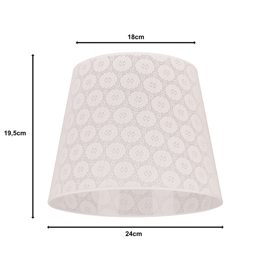 Duolla - Sjenilo za stolnu lampu CLASSIC M E27 pr. 24 cm bijela