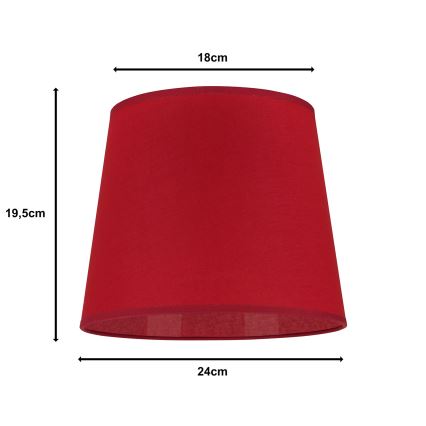 Duolla - Sjenilo za stolnu lampu CLASSIC M E27 pr. 24 cm crvena