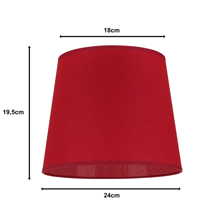 Duolla - Sjenilo za stolnu lampu CLASSIC M E27 pr. 24 cm crvena
