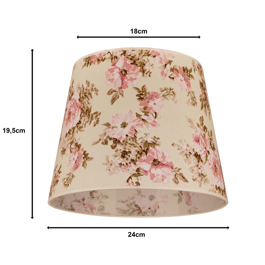 Duolla - Sjenilo za stolnu lampu CLASSIC M E27 pr. 24 cm ruža