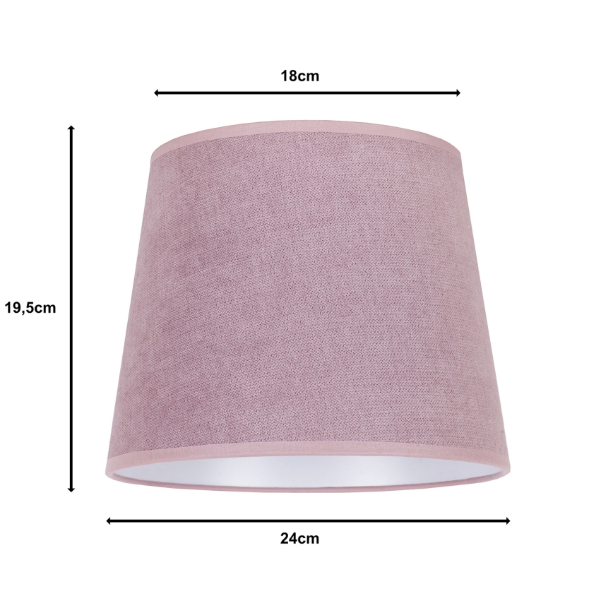 Duolla - Sjenilo za stolnu lampu CLASSIC M E27 pr. 24 cm ružičasta