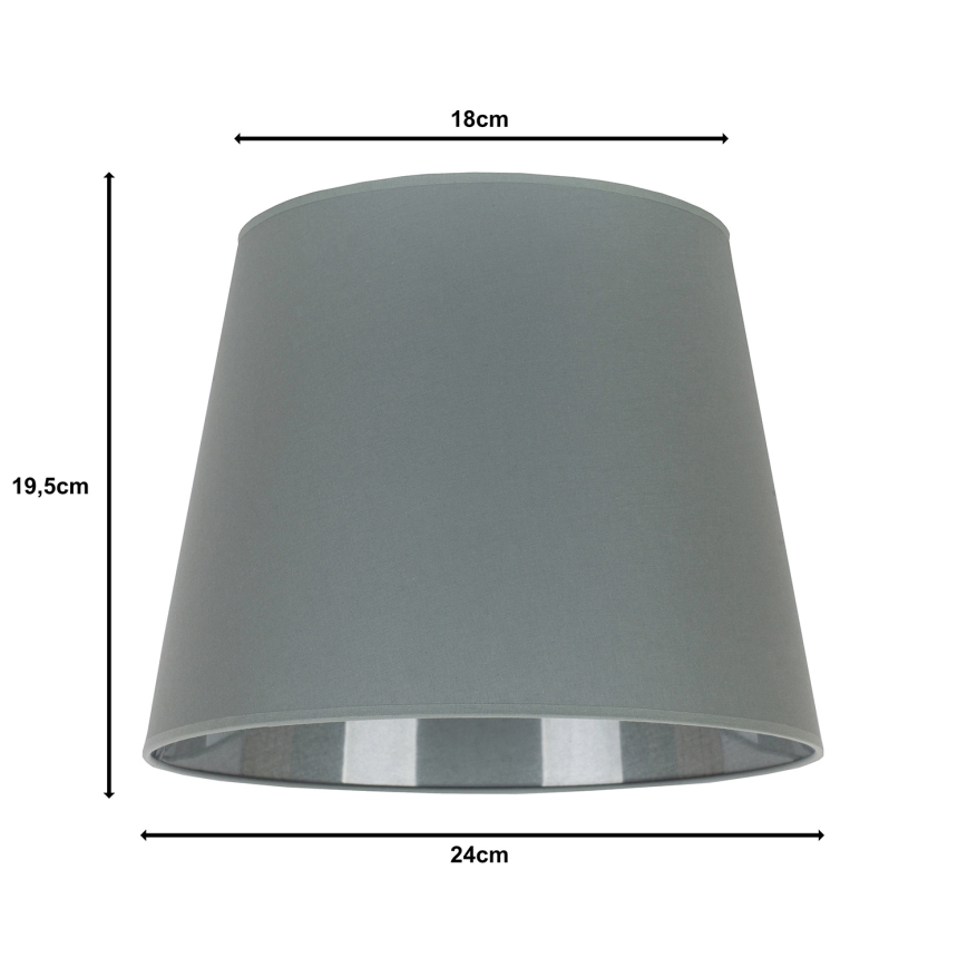 Duolla - Sjenilo za stolnu lampu CLASSIC M E27 pr. 24 cm siva