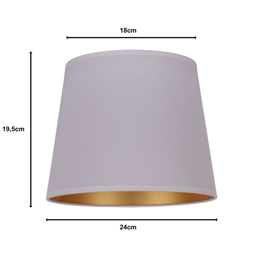 Duolla - Sjenilo za stolnu lampu CLASSIC M E27 pr. 24 cm siva
