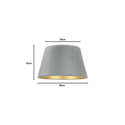 Duolla - Sjenilo za stolnu lampu CONE M E27 pr. 28 cm siva