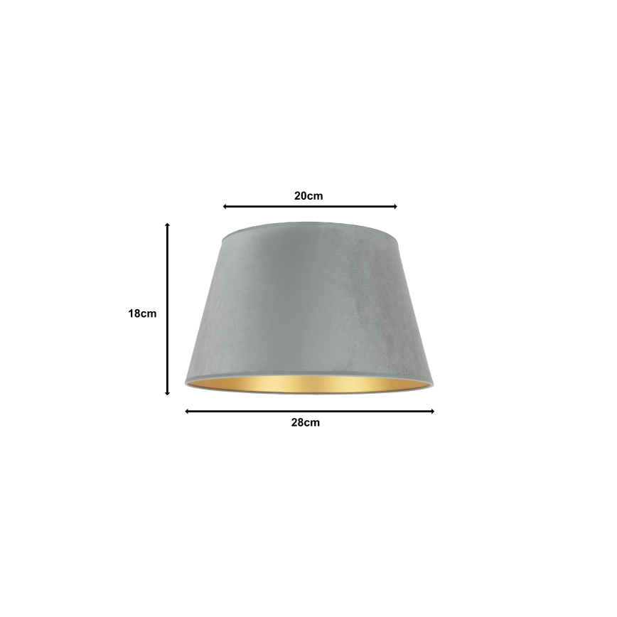 Duolla - Sjenilo za stolnu lampu CONE M E27 pr. 28 cm siva