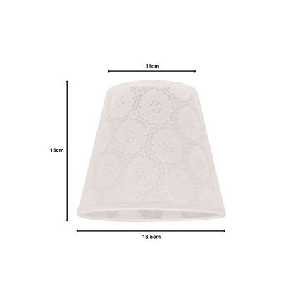 Duolla - Sjenilo za stolnu lampu SOFIA XS E14 pr. 18,5 cm bijela