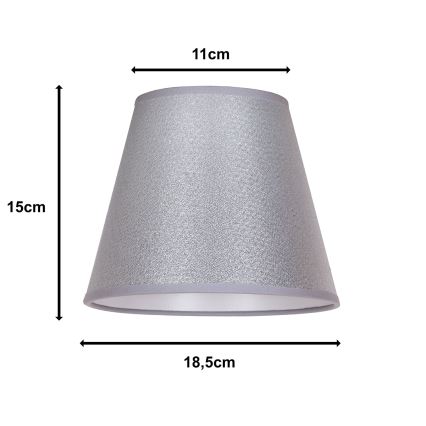 Duolla - Sjenilo za stolnu lampu SOFIA XS E14 pr. 18,5 cm srebrna