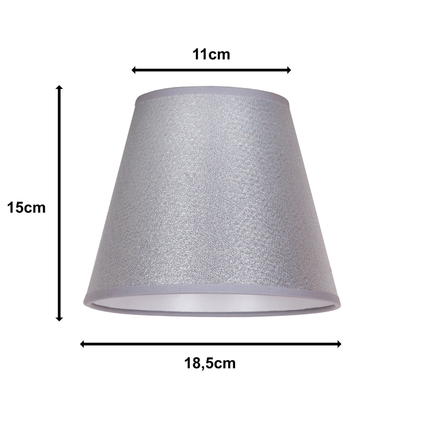 Duolla - Sjenilo za stolnu lampu SOFIA XS E14 pr. 18,5 cm srebrna