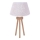 Duolla - Stolna lampa BOUCLE 1xE27/15W/230V pr. 28 cm bijela/drvo