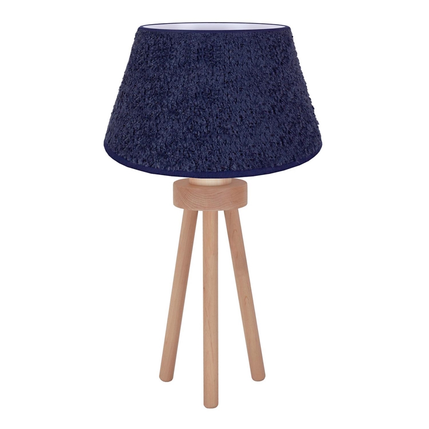 Duolla - Stolna lampa BOUCLE 1xE27/15W/230V pr. 28 cm plava/drvo