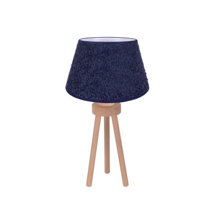 Duolla - Stolna lampa BOUCLE 1xE27/15W/230V pr. 28 cm plava/drvo