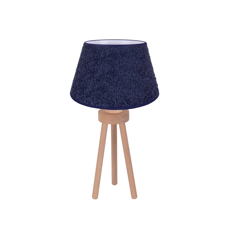 Duolla - Stolna lampa BOUCLE 1xE27/15W/230V pr. 28 cm plava/drvo