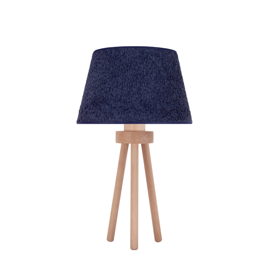 Duolla - Stolna lampa BOUCLE 1xE27/15W/230V pr. 28 cm plava/drvo