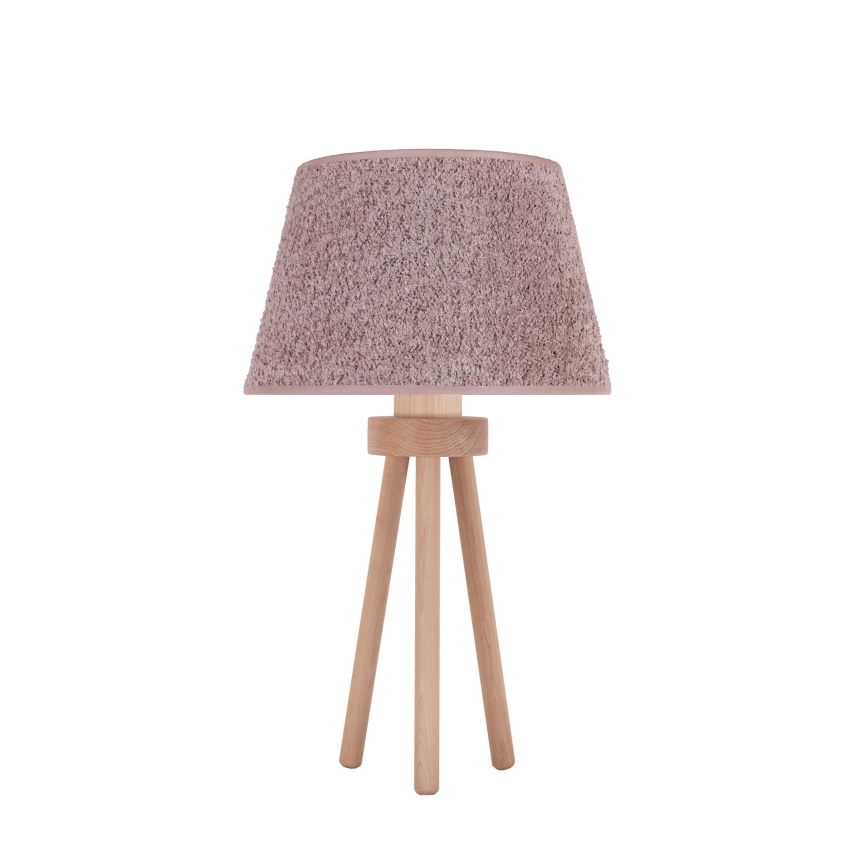 Duolla - Stolna lampa BOUCLE 1xE27/15W/230V pr. 28 cm smeđa/drvo