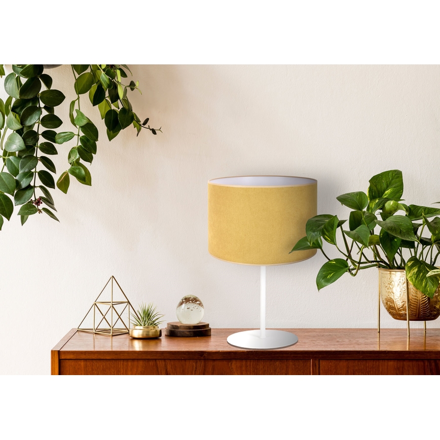 Duolla - Stolna lampa BRISTOL 1xE14/15W/230V pr. 17,5 cm žuta/bijela