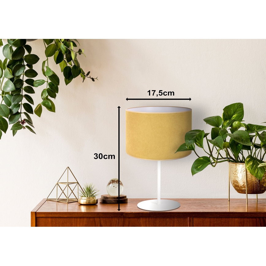 Duolla - Stolna lampa BRISTOL 1xE14/15W/230V pr. 17,5 cm žuta/bijela