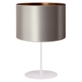 Duolla - Stolna lampa CANNES 1xE14/15W/230V 20 cm srebrna/bakrena/bijela