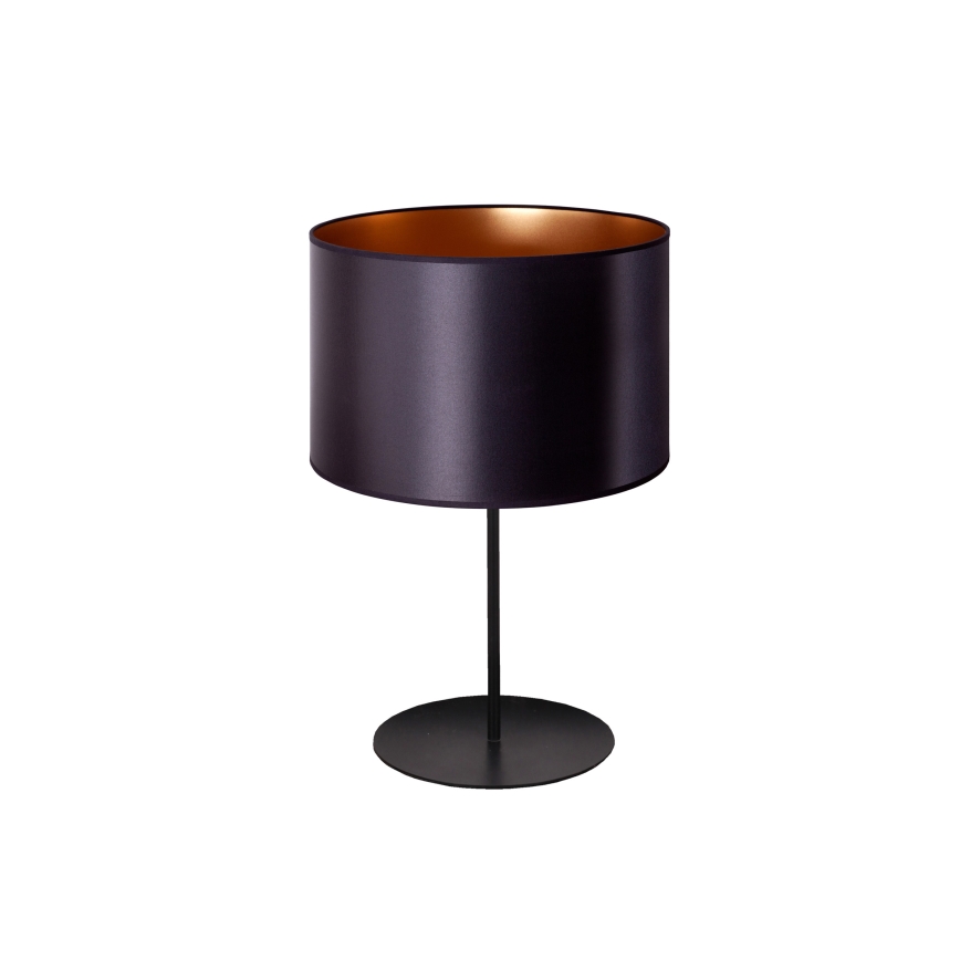 Duolla - Stolna lampa CANNES 1xE14/15W/230V pr. 20 cm crna/bakrena