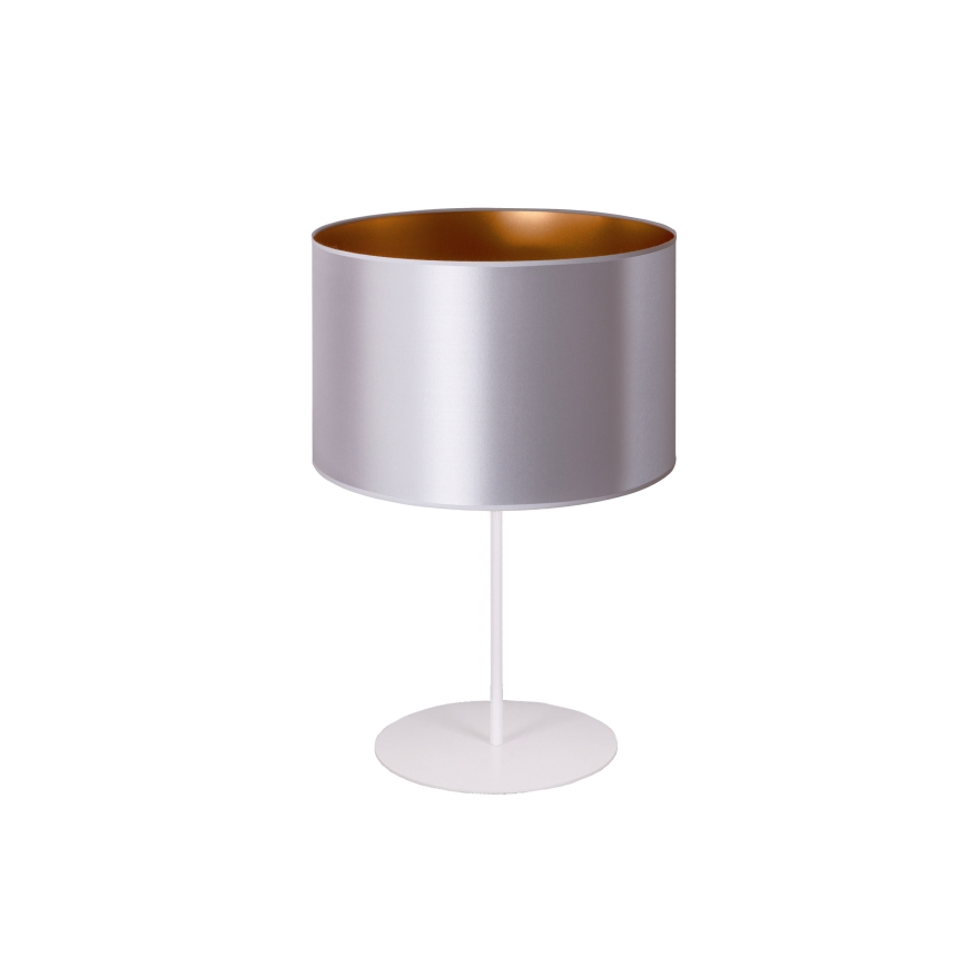 Duolla - Stolna lampa CANNES 1xE14/15W/230V pr. 20 cm srebrna/bakrena/bijela