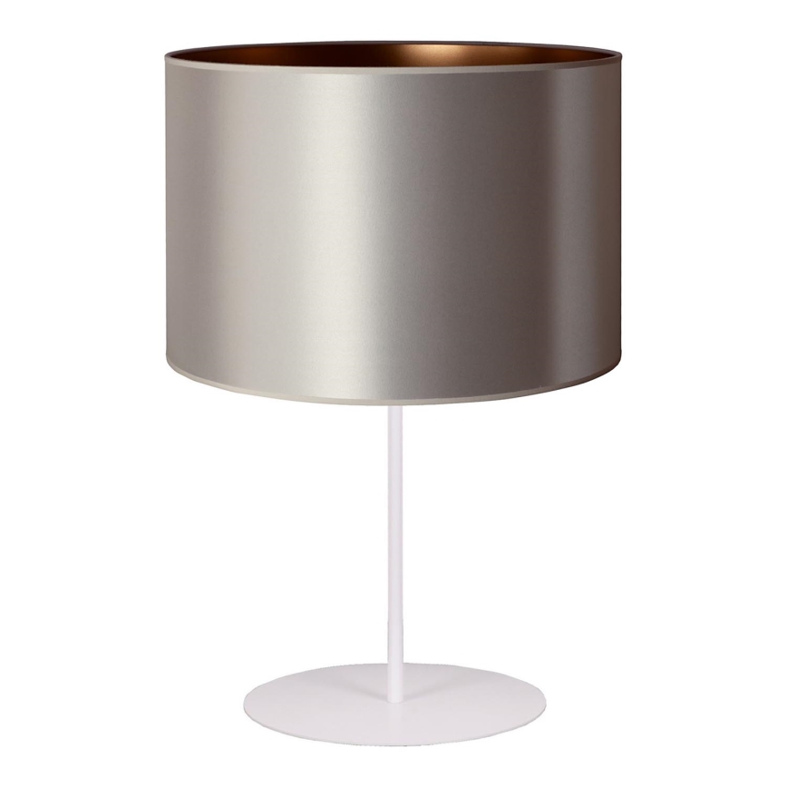 Duolla - Stolna lampa CANNES 1xE14/15W/230V pr. 20 cm srebrna/bakrena/bijela