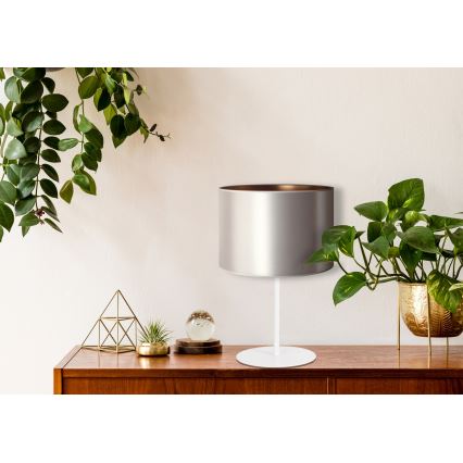 Duolla - Stolna lampa CANNES 1xE14/15W/230V pr. 20 cm srebrna/bakrena/bijela
