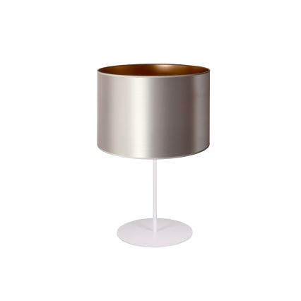 Duolla - Stolna lampa CANNES 1xE14/15W/230V pr. 20 cm srebrna/bakrena/bijela