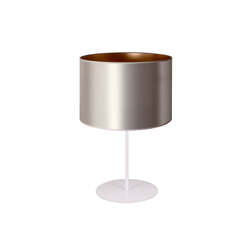 Duolla - Stolna lampa CANNES 1xE14/15W/230V pr. 20 cm srebrna/bakrena/bijela