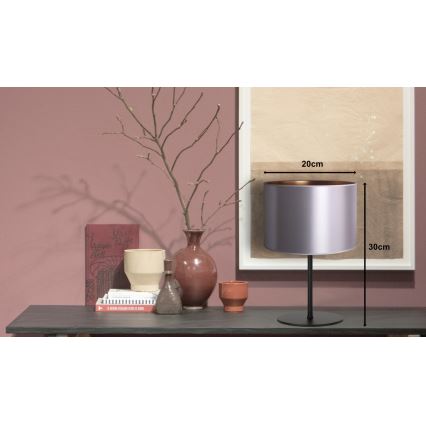 Duolla - Stolna lampa CANNES 1xE14/15W/230V pr. 20 cm srebrna/bakrena/crna