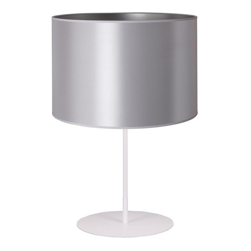 Duolla - Stolna lampa CANNES 1xE14/15W/230V pr. 20 cm srebrna/bijela