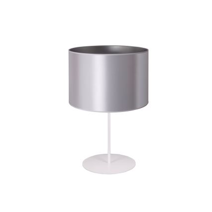 Duolla - Stolna lampa CANNES 1xE14/15W/230V pr. 20 cm srebrna/bijela
