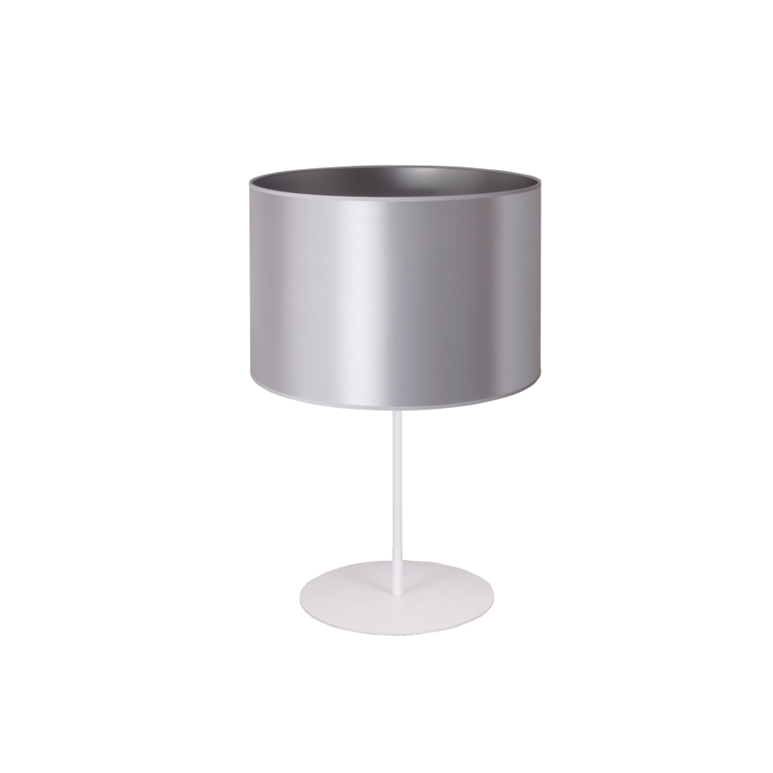 Duolla - Stolna lampa CANNES 1xE14/15W/230V pr. 20 cm srebrna/bijela