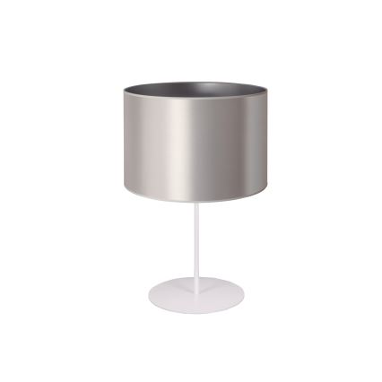 Duolla - Stolna lampa CANNES 1xE14/15W/230V pr. 20 cm srebrna/bijela