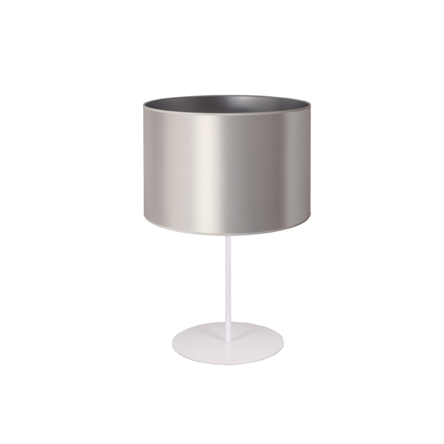 Duolla - Stolna lampa CANNES 1xE14/15W/230V pr. 20 cm srebrna/bijela